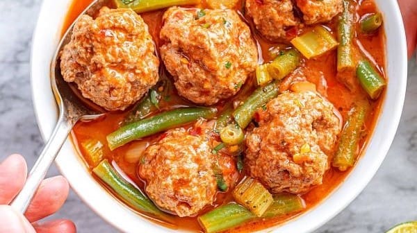 Low Carb Mexican Meatball Soup