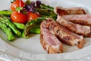 Building Muscle Asparagus and steak meal